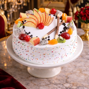 Fruits & Sprinkles Vanilla Cake | Bakers Corner