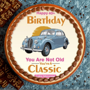 Classic At Forty Birthday Cake