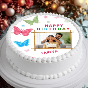 Charming Butterflies Birthday Cake