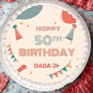 Confetti Funfetti Fiftieth Birthday Cake