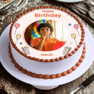 Choco Photo Birthday Cake