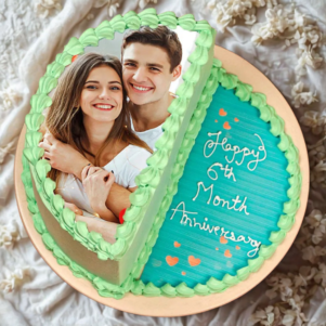 Pineapple Photo Anniversary Half Cake