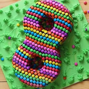 Number Eight Gems Cake