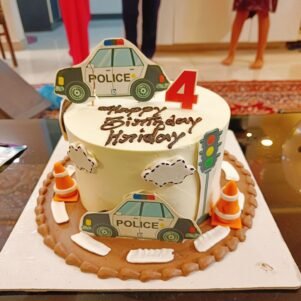 Police Cars Theme Cake