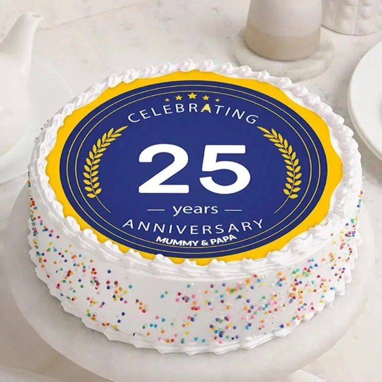 25th anniversary cakes Bakers Corner