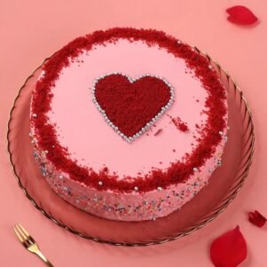Love Topper Red Velvet Cake