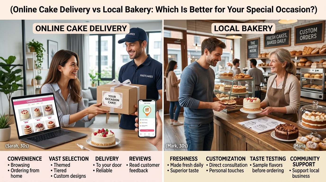 Online Cake Delivery vs Local Bakery