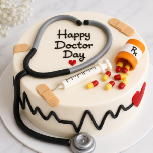 Doctor Theme Birthday Cake