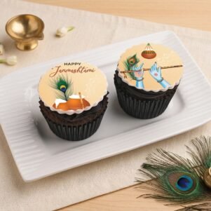Janmashtami Choco Cupcake Duo