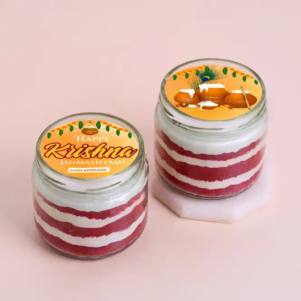 Happy Janmashtami Red Velvet Jar Cake Duo | Bakers corner