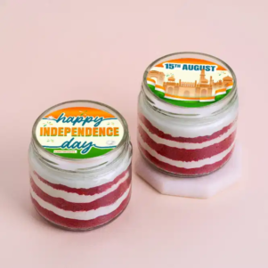 Independence Day Red Velvet Jar Cake Duo | Bakers corner