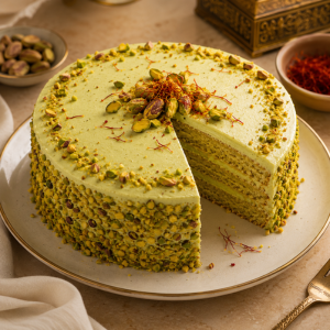 Pistachio & Saffron Cake
