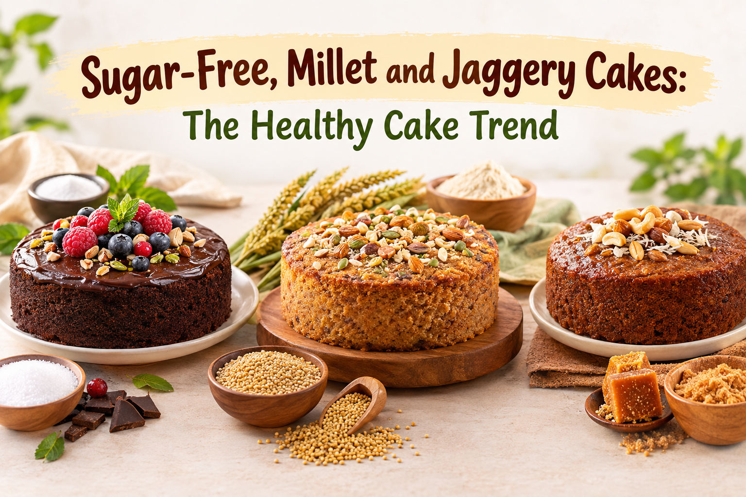 Sugar-Free, Millet and Jaggery Cakes: The Healthy Cake Trend